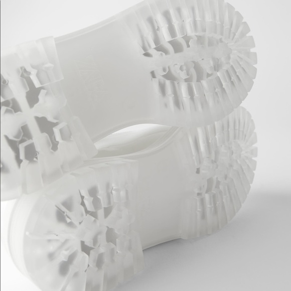 Zara white rain boots with transparent lug soles - Picture 5 of 5